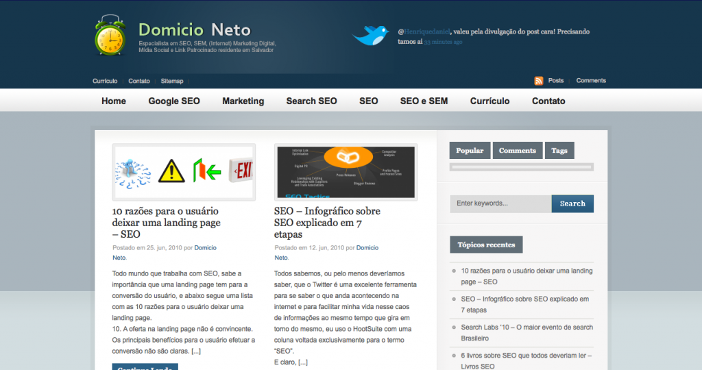 Blog do Domicio Neto (Otimização de Sites (SEO) )